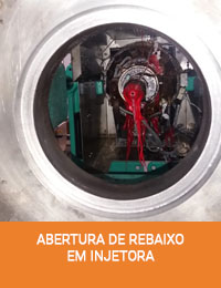 abertura de rebaixo em injetora